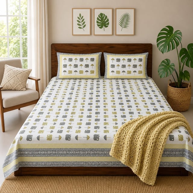 BEDSHEET  JAIPURI COTTON  PERCALE