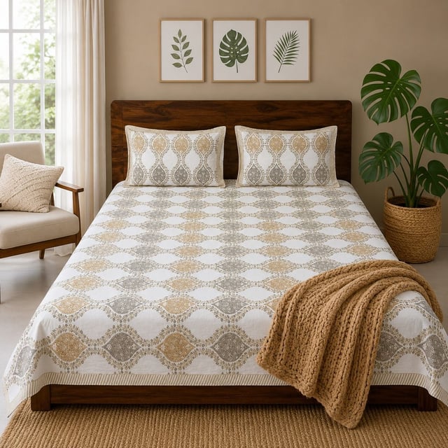 BEDSHEET  JAIPURI COTTON  PERCALE