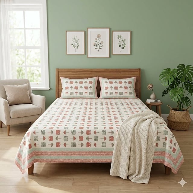 BEDSHEET  JAIPURI COTTON  PERCALE