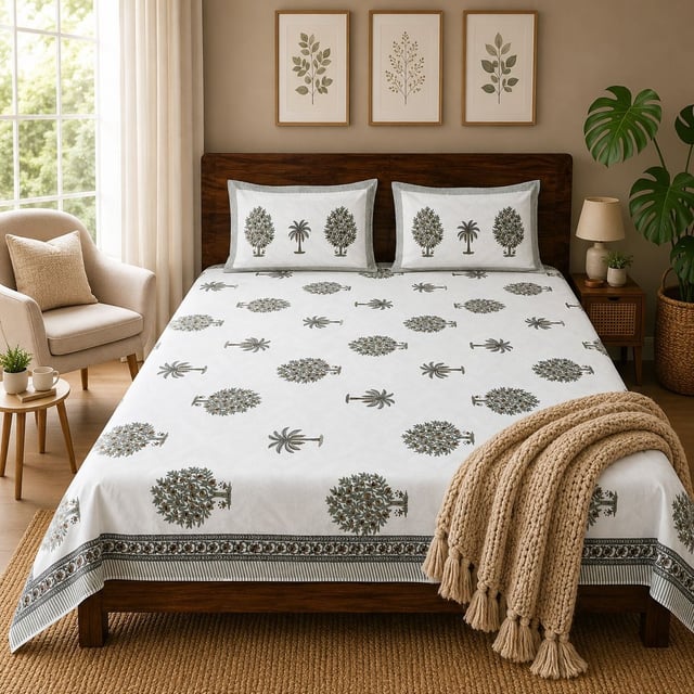 BEDSHEET COTTON JAIPURI DOUBLE BED