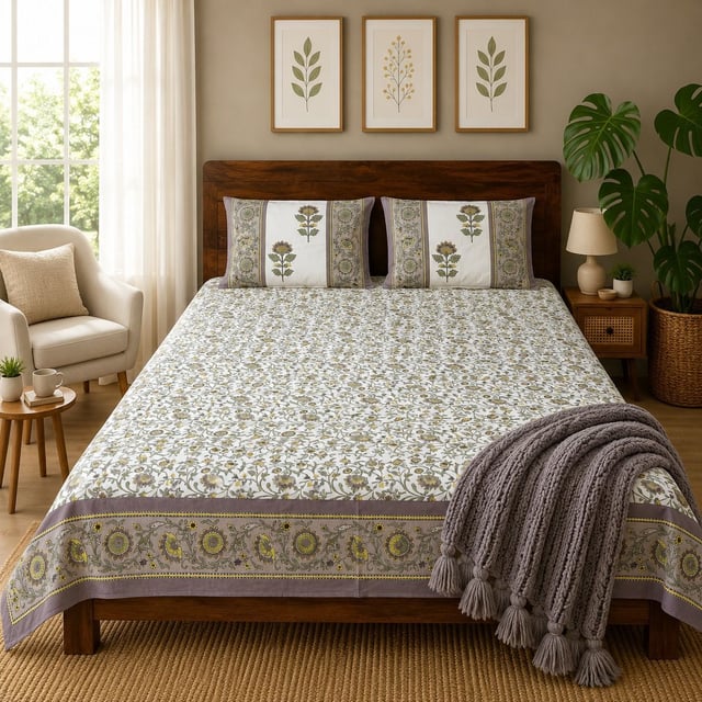 BEDSHEET COTTON JAIPURI DOUBLE BED